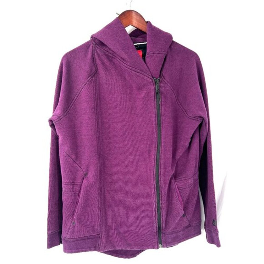 Nike Tech fleece cape jacket sweatshirt moto zip purple activewear hoodie M‎